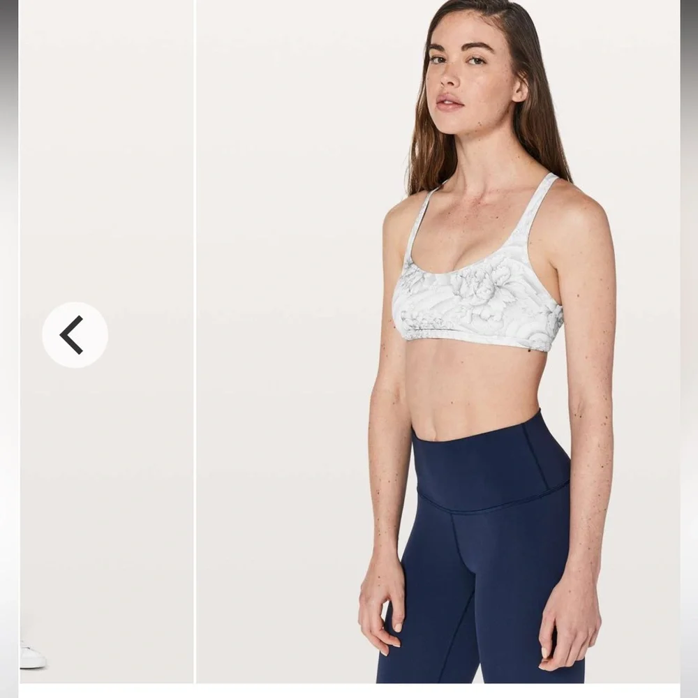 Lululemon Free to Be Bra‎ Wild Mini Twine White Multi Size 2 Strappy